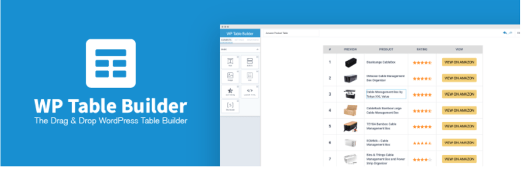 Los mejores plugins de comparación para WordPress - WP Table Builder