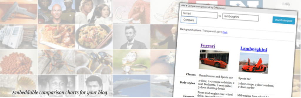 Los mejores plugins de comparación para WordPress - Diffen