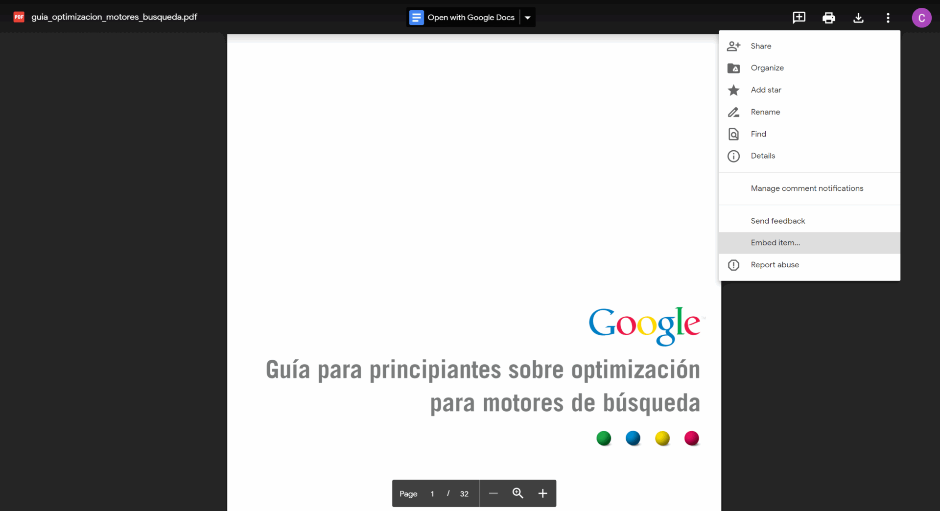 Incrustar un PDF en WordPress desde Google Drive – Embebiendo el contenido Incrustar un PDF en WordPress desde Google Drive – Embebiendo el contenido