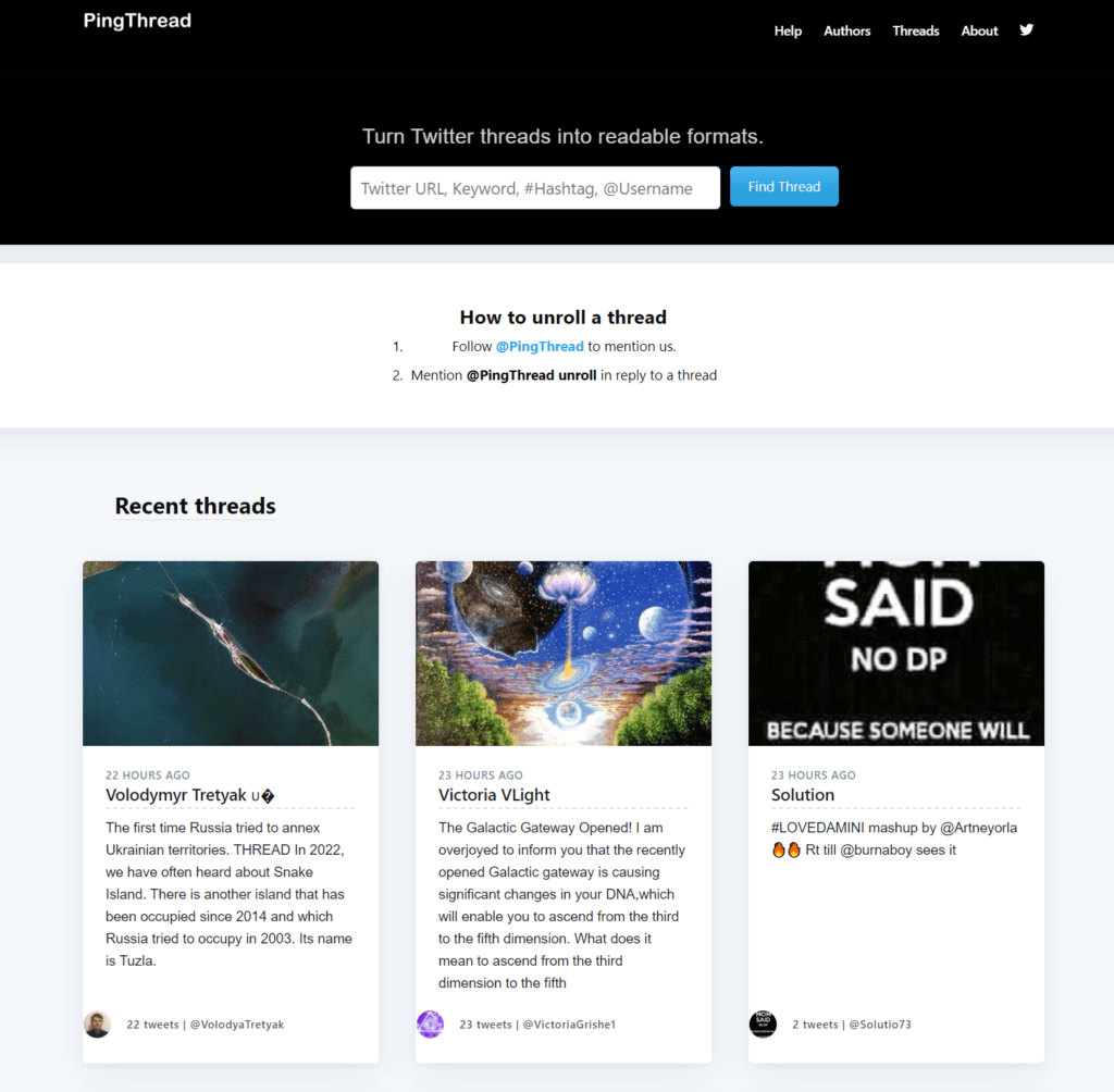 Guardar un hilo de Twitter con PingThread Guardar un hilo de Twitter con PingThread