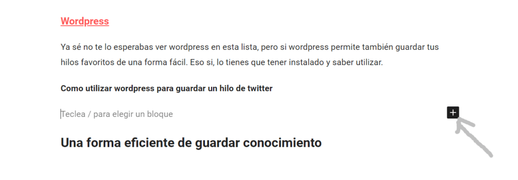Guardar un hilo de Twitter con wordpress – Añadir Bloque Twitter Guardar un hilo de Twitter con wordpress