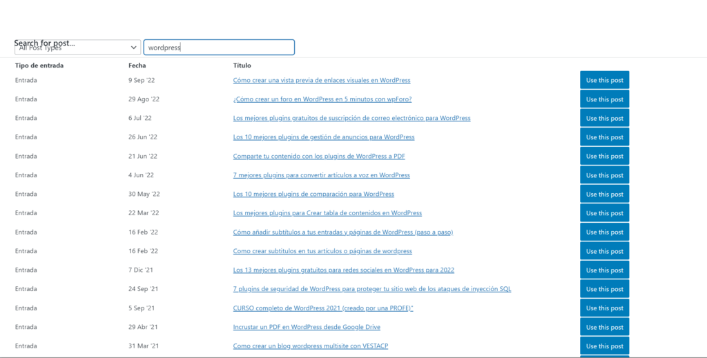 Cómo crear una vista previa de enlaces visuales en WordPress – Integrar post Interno Cómo crear una vista previa de enlaces visuales en WordPress – Integrar post Interno