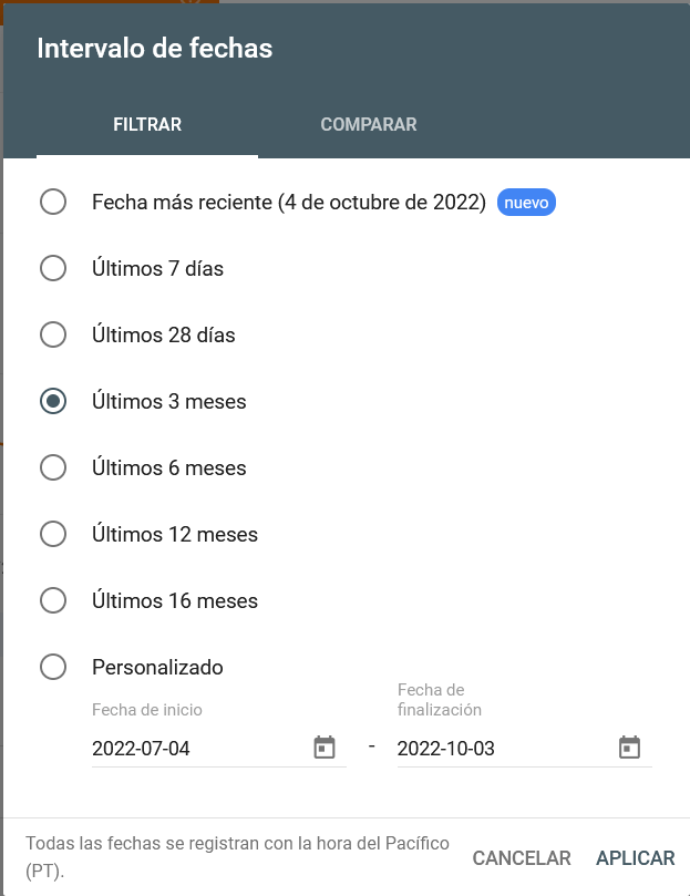 Cómo monitorizar palabras clave – Selección de periodo de observación Cómo monitorizar palabras clave - Selección de periodo de observación