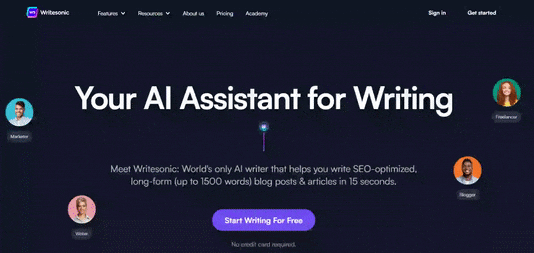 IA para escribir texto : writesonic revisión ai story generator