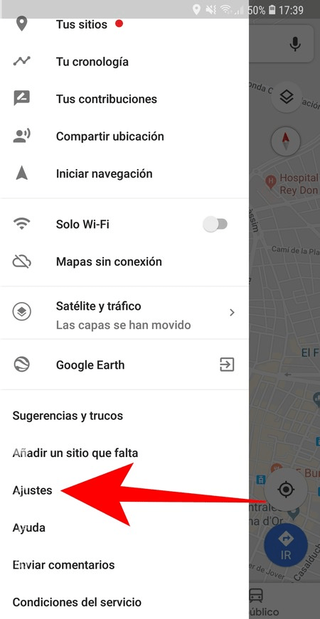 Como borrar el historial de google maps en Android Como borrar el historial de google maps en Android