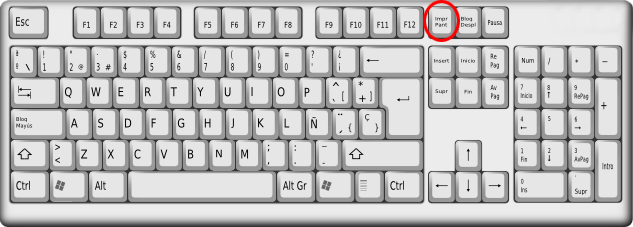 Como hacer captura de pantalla - Tecla de Print Screen