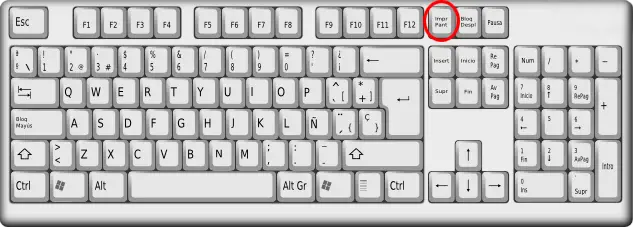 Como hacer captura de pantalla - Tecla de Print Screen