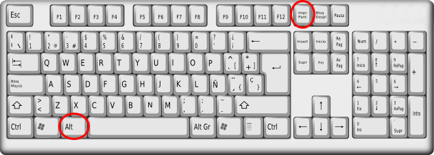 Como hacer captura de pantalla - ALT * Tecla de Print Screen