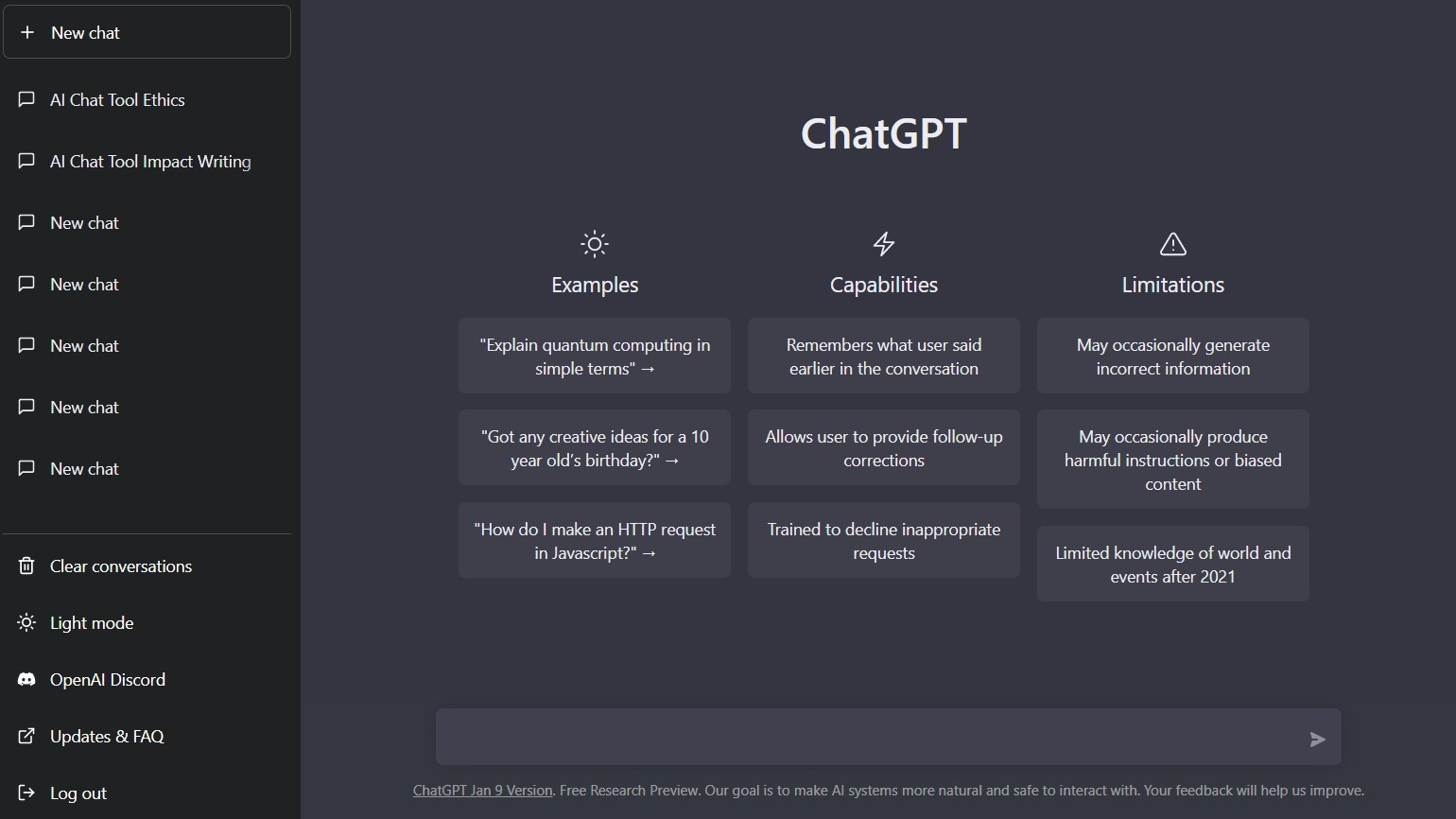Cómo utilizar Chat GPT para resumir – Panel principal de chat GPT Cómo utilizar Chat GPT para resumir