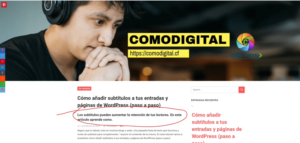 Cómo añadir subtítulos a tus entradas y páginas de WordPress Cómo añadir subtítulos a tus entradas y páginas de WordPress