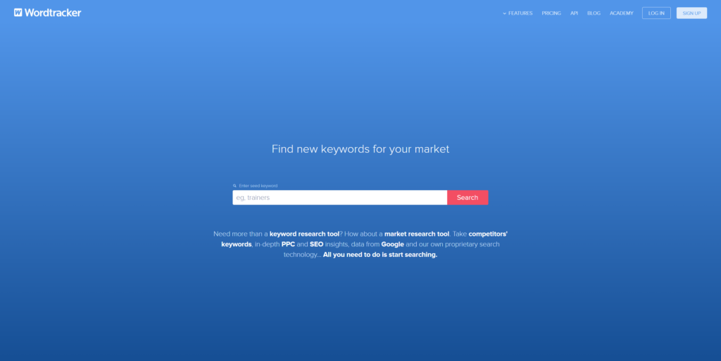 herramientas gratuitas de investigación de palabras clave – Wordtracker herramientas gratuitas de investigación de palabras clave