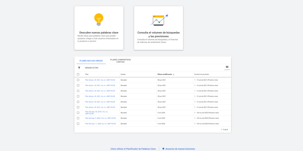 herramientas gratuitas de investigación de palabras clave – Planificador de Google herramientas gratuitas de investigación de palabras clave – Planificador de Google