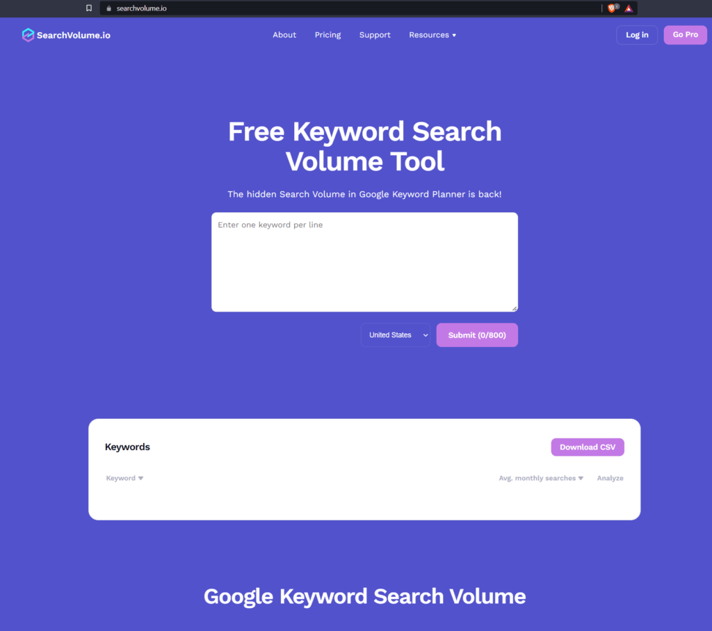 Mejores herramientas gratuitas de búsqueda de palabras clave SearchVolume.io Mejores herramientas gratuitas de búsqueda de palabras clave SearchVolume.io