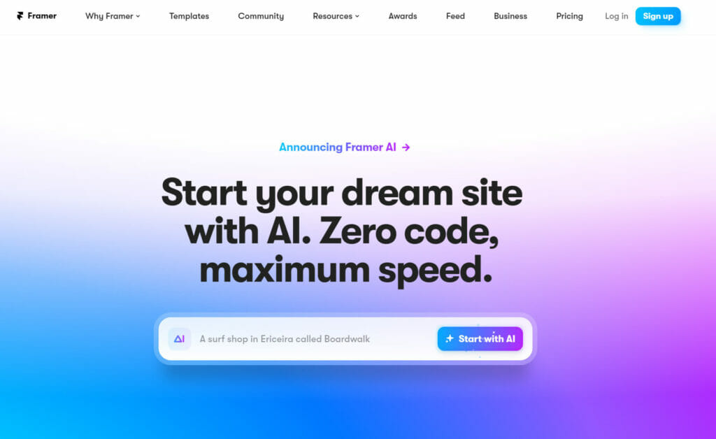 10 herramientas de IA GRATUITAS - Inicie el sitio de sus sueños con una velocidad increíble y código cero.

Comienza tu próximo sitio con AI

Framer AI