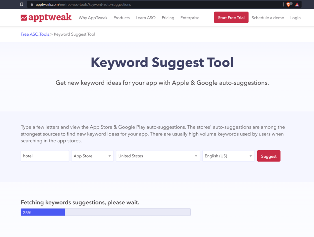 Mejores herramientas gratuitas de búsqueda de palabras clave Keyword Suggest