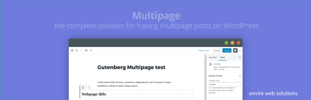 Crear tabla de contenidos en WordPress -  multipage