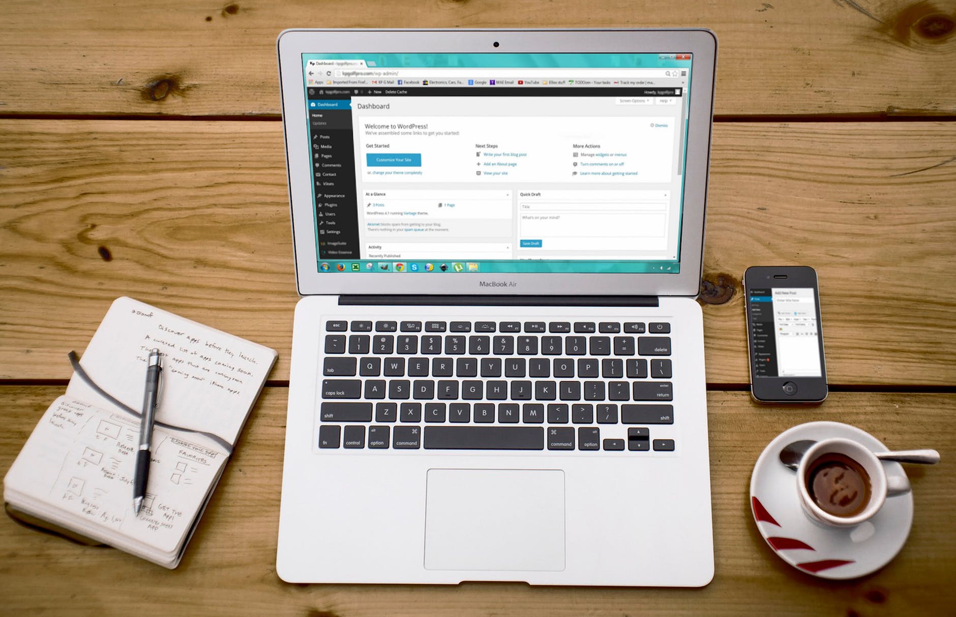 Como crear un blog y ganar dinero Como crear un blog y ganar dinero business coffee composition computer